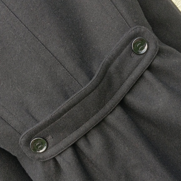 CALVIN KLEIN (USA) LADIES BLACK DOUBLE-BREASTED WOOL BLEND LUXURY PEACOAT - Picture 12 of 17